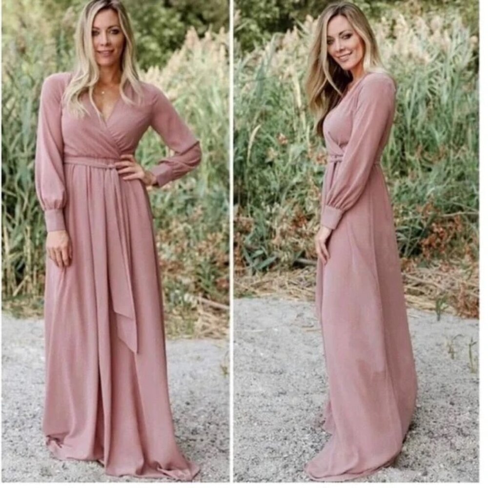NWT Baltic Born Lydia Deep Mauve Floor Length Dress